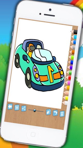 Paint and color cars - educational game for girls and boys to color cars or trucks and cars finger p