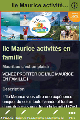 Maurice activités en famille screenshot 2