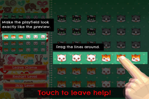 Fe-Line - FREE - Swipe Rows And Match Cute Fury Cats Puzzle Game screenshot 4
