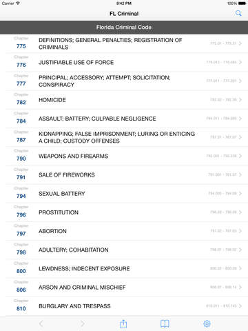 【免費書籍App】FL Criminal Code (Florida Law/Statutes)-APP點子