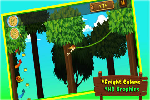 Jungle Jane Swing Pro - Upbeat Physics Vine Swinging Acrobatics Adventure Game HD screenshot 4