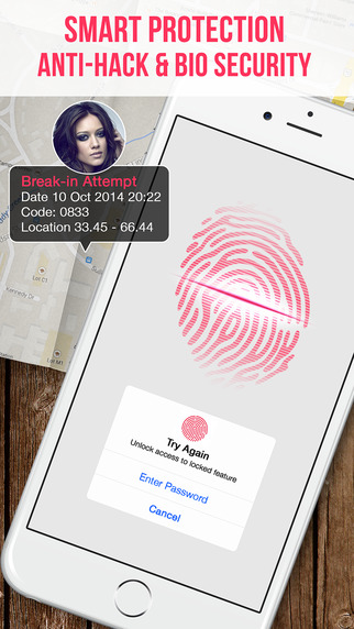 Secret Safe - Fingerprint Passcode Protection Lite