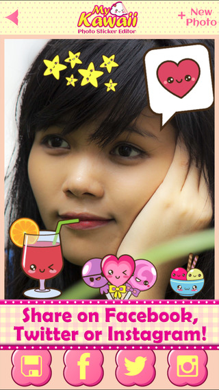 【免費攝影App】My Kawaii Photo Sticker Editor – Pretty Stamps on Cam to Decorate your Pictures with Cute Stickers-APP點子