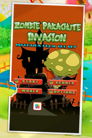 Amazing Zombie Parachute Invasion Free - Infection From The Sky screenshot 2