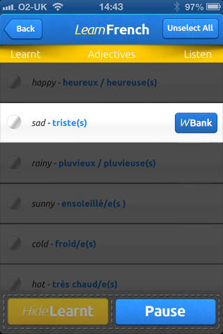 Learn French Words screenshot 2