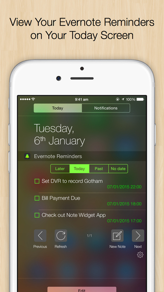 【免費工具App】ERA 2: Reminders on your Today Screen For Evernote-APP點子