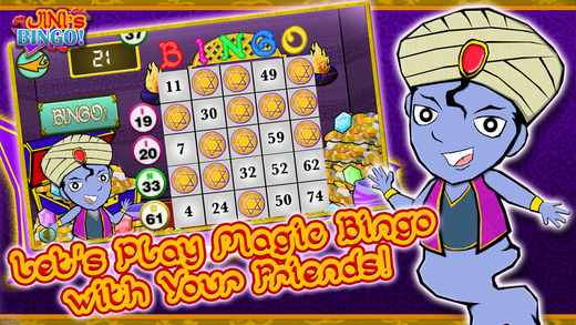 Jini's Bingo Free - Tap the fortune ball to win the lotto prize