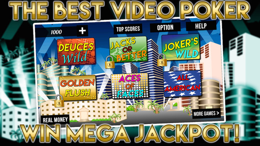 Vegas Video Poker Casino House with Prize Wheel Bonanza