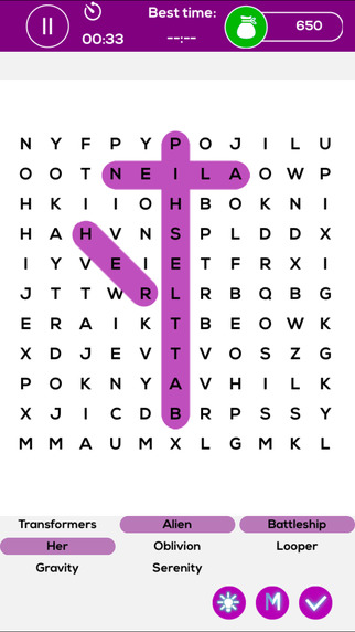 Search Movie Name Puzzles - Mega Word Search Puzzles of Hollywood Movies Name