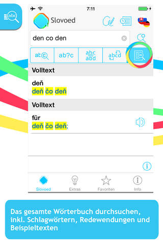 German <-> Slovak Slovoed Compact talking dictionary screenshot 2