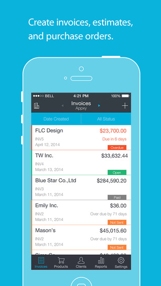 Turbo Invoice - Mobile Invoicing and Billing Manage Sales Create Send Quotes Estimates Purchase Orde