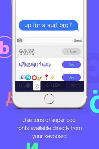 Cool Fonts Keyboard for iOS 8 - Keyboard to text and type using cool fonts screenshot 3