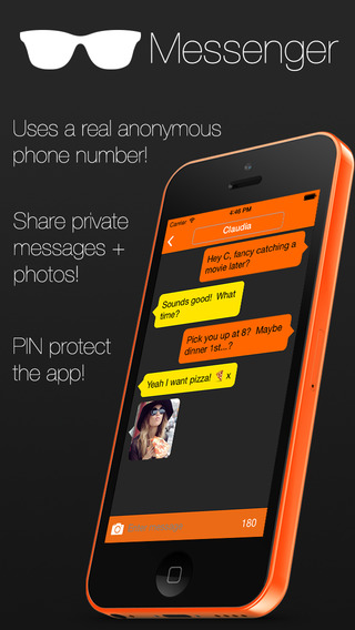 Secret Messenger - send real text sms messages with a free anonymous phone number