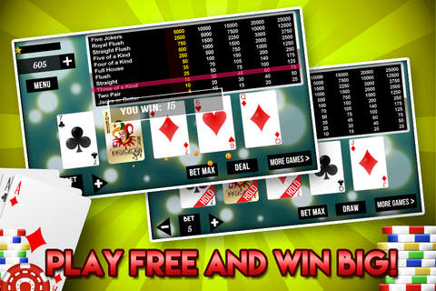 Egyptian Video Poker Bonanza with Jackpot Wheel Fun! screenshot 2