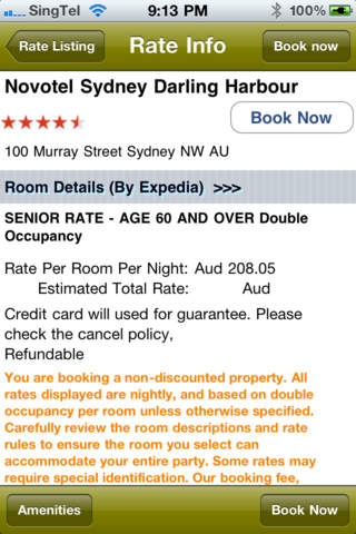 Sydney Hotels screenshot 4