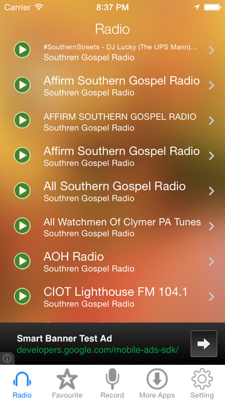 Southern Gospel Music Radio Recorder