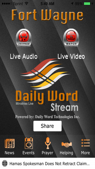 Daily Word Stream Fort Wayne App