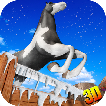 Horse Jungle Run 3D - Real Derby Stallion Riding Game in Snow Valley LOGO-APP點子