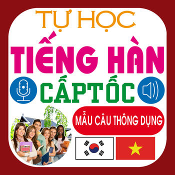 Tự học Tiếng Hàn cấp tốc - Mẫu câu thông dụng (Hàn - Việt) LOGO-APP點子