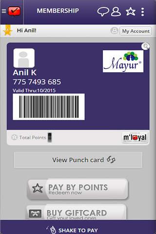 Mayur Thali mLoyal App screenshot 4