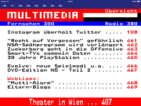 lillyText - ORF Teletext News