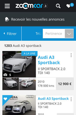 Zoomcar.fr | Annonces voitures occasion - Cote auto et depot gratuits pour vendre screenshot 4