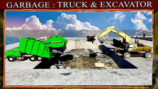 Garbage Truck Simulator with Heavy Excavator Machine