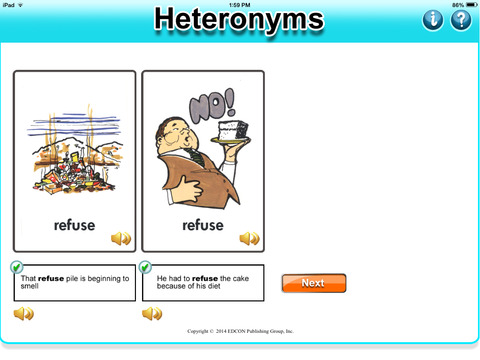 Heteronyms Learning Game screenshot 3
