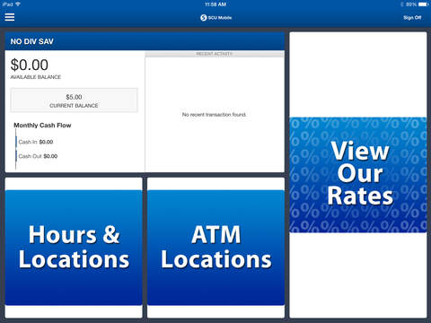 Security Credit Union Mobile iPad screenshot 2