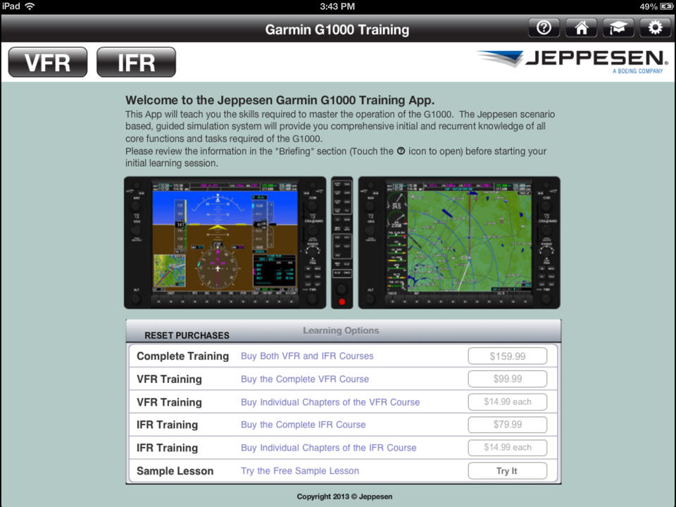 garmin g1000 trainer free download