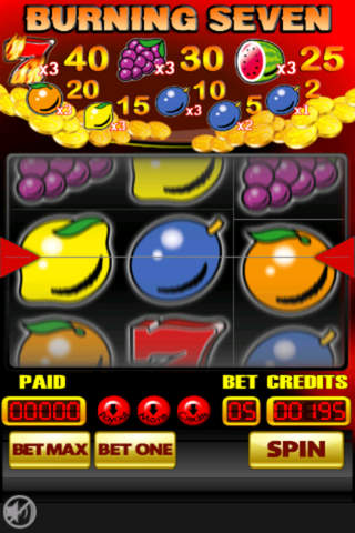 Burning Seven - Amazing Free Slot Machine screenshot 2