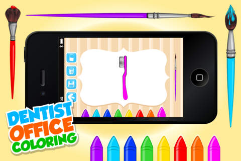 Dentist Office Coloring - First Dental Painting Game For Little Pre School Kids screenshot 4