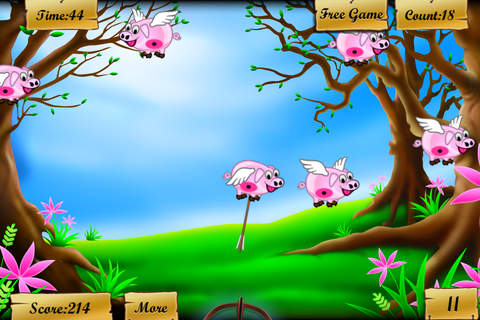 Kill the Flying Pigs Pro - Funny shooting and hunting arcades game screenshot 2