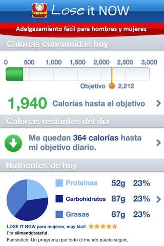 A+ Lose It Now - My Weight Loss Calorie Counter BMR Nutrition Tracker and Diet Motivation Coach with Journal - by Fit & Firm LLC screenshot 2
