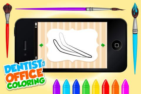 Dentist Office Coloring - First Dental Painting Game For Little Pre School Kids screenshot 2