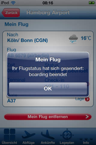 Hamburg Airport App screenshot 3