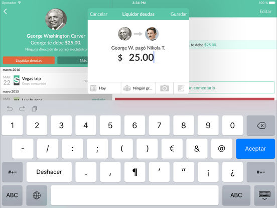 Captura de pantalla del iPad 5