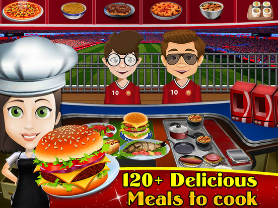 Soccer Stadium Fast-Food Cafeteria : Play best Master-Chef Ham-burger & Pizza Cooking Restaurantscreeshot 2