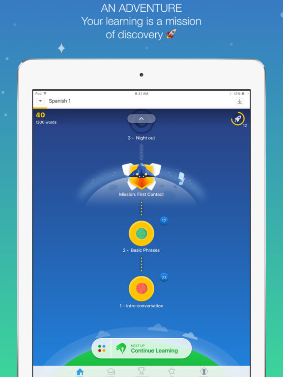 Screenshots of Memrise: learn languages free for iPad