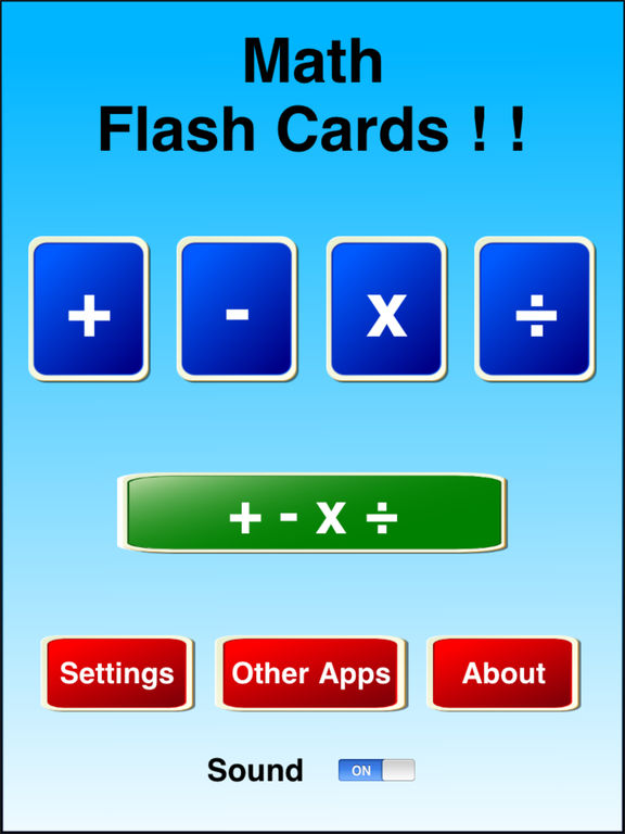 best math flash card app for ipad