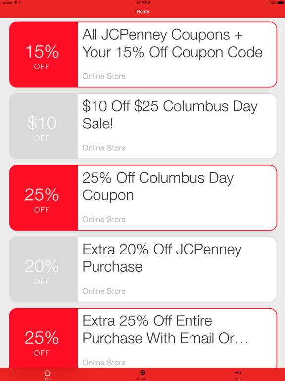 Jcpenney coupons app