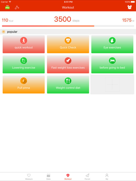 iCare Health Monitorcan measure blood pressure screenshot