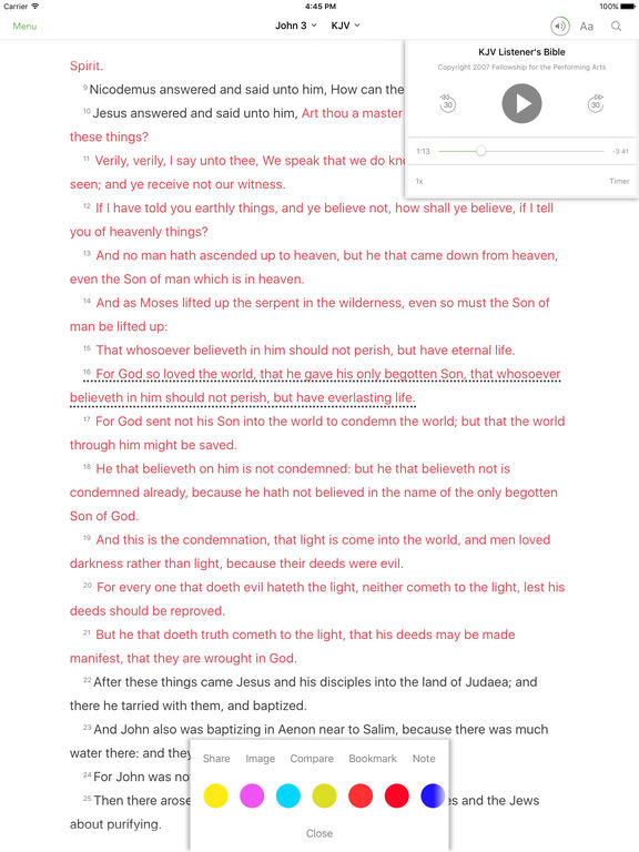 Screenshots of Bible for iPad