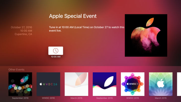 Apple Events on the App Store
