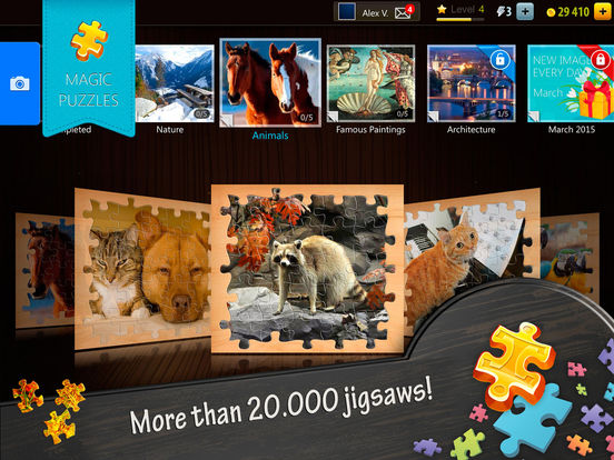 Screenshots of Magic Jigsaw Puzzles for iPad