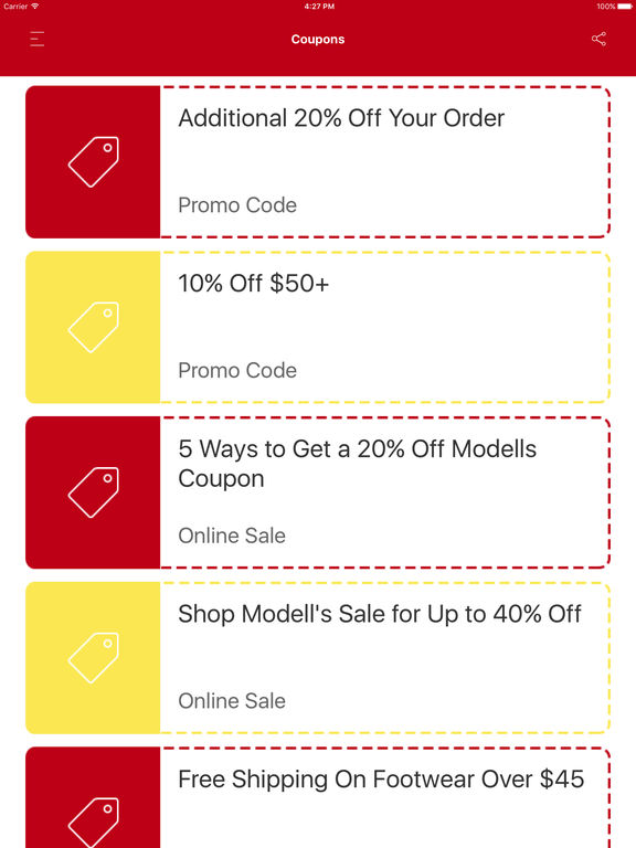 Modells coupon code