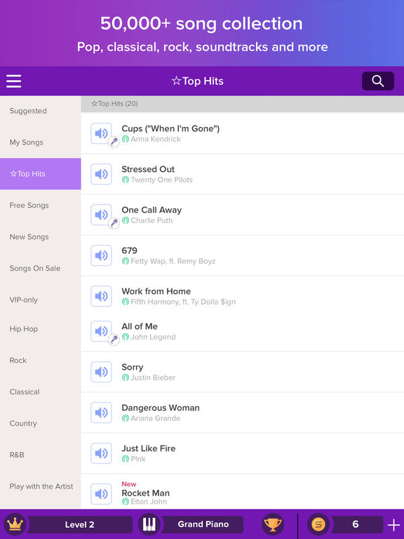 Screenshots of Magic Piano by Smule for iPad