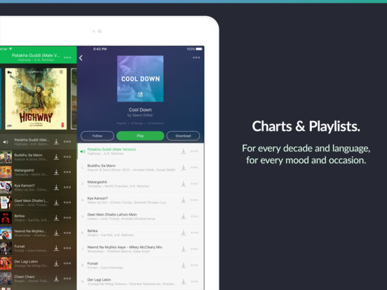 Screenshots of Saavn Music & Radio for iPad