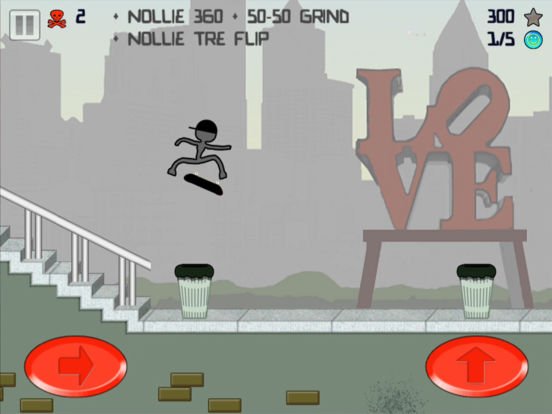 Screenshots of Stickman Skater Free for iPad