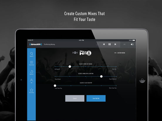 Screenshots of SiriusXM Radio - Music, Talk, Comedy, Sports, More for iPad